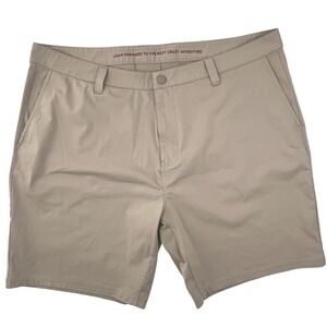 RHONE Performance Chino Shorts Khaki Mens Size 40 Golf Stretch Style 100273